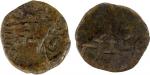 GARHWAL: Bhanughosha, ca. 2nd century AD, AE round unit (1.95g), cf. Pieper-1074 for the reverse, di