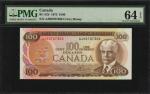 CANADA. Bank of Canada. 100 Dollars, 1975. BC-52b. PMG Choice Uncirculated 64 EPQ.