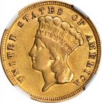 1854 Three-Dollar Gold Piece. AU Details--Cleaned (NGC).