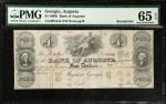 Augusta, Georgia. Bank of Augusta. 1860s $4. PMG Gem Uncirculated 65 EPQ. Remainder.