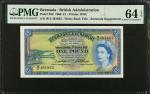 BERMUDA. Bermuda Government. 1 Pound, 1966. P-20d. PMG Choice Uncirculated 64 EPQ.