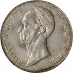 NETHERLANDS. 2-1/2 Gluden, 1848. Utrecht Mint. William II. PCGS AU-53 Gold Shield.