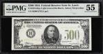 Fr. 2201-Hlgs. 1934 Light Green Seal $500 Federal Reserve Note. St. Louis. PMG About Uncirculated 55