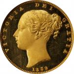 GREAT BRITAIN. Sovereign, 1839. London Mint. Victoria. NGC PROOF-63★ Ultra Cameo.