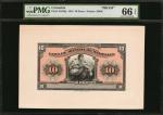 COLOMBIA. Republica de Colombia. 10 Pesos, 1919. P-S1028p. Front & Back Proofs. PMG Gem Uncirculated
