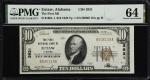 Eutaw, Alabama. $10 1929 Ty. 1. Fr. 1801-1. The First NB. Charter #3931. PMG Choice Uncirculated 64.