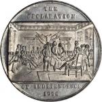 1876 U.S. Centennial Exposition. Declaration of Independence Dollar. Pewter. 43 mm. HK-79, Baker-389