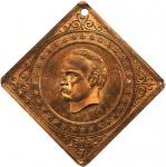 1888 Grover Cleveland. DeWitt-GC 1888-3. Brass. 28 mm x 28 mm square. MS-65 (NGC).