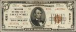 Jacksonville, Florida. $5 1929 Ty. 2. Fr. 1800-2. The Florida NB. Charter #8321. Extremely Fine.