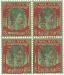 Postage Stamps. Malaysia, Japanese Occupation/Straits: 1942 overprinted $5, green and red/emerald, b
