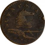 1786 New Jersey Copper. Maris 16-L, W-4840. Rarity-2. Straight Plow Beam, Protruding Tongue. Fine, G