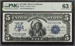Fr. 273. 1899 $5 Silver Certificate. PMG Choice Uncirculated 63 EPQ.
