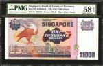SINGAPORE. Board of Commissioners of Currency. 1000 Dollars, ND (1978). P-16. PMG Choice About Uncir