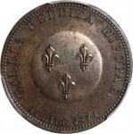 FRANCE. 2 Franc Bronze Essai, 1814. PCGS SP-63 BN Secure Holder.