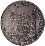 BOLIVIA. 8 Reales, 1769-PTS JR. Potosi Mint. Charles III. PCGS AU-55 Gold Shield.