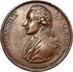 GREAT BRITAIN. Vincenzo Lunardi/First Balloon Flight in England Bronze Medal, 1784. ALMOST UNCIRCULA