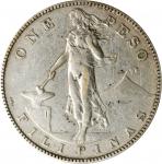 PHILIPPINES. Peso, 1912-S. San Francisco Mint. ANACS EF-45 Details--Cleaned.