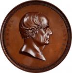 Undated (ca. 1860) Daniel Webster Memorial Medal. By Charles Cushing Wright. Julian PE-37, var. Bron