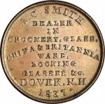 New Hampshire--Dover. 1837 Haselton & Palmer / A.C. Smith. HT-192, 193, Low-131. Rarity-2. Copper. 2