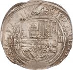 MEXICO. Cob 4 Reales, ND (1572-89)-Mo O. Mexico City Mint. Philip II. PCGS AU-50.