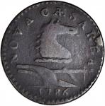 1786 New Jersey Copper. Maris 16-L, W-4840. Rarity-2. Protruding Tongue. Fine-12 Porous.