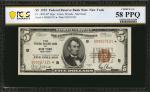 Fr. 1850-B*. 1929 $5 Federal Reserve Bank Star Note. New York. PCGS Banknote Choice About Uncirculat