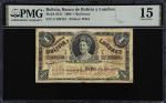 BOLIVIA. Banco de Bolivia y Londres. 1 Boliviano, 1909. P-S121. PMG Choice Fine 15.