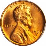 1953-D Lincoln Cent. MS-67 RD (PCGS).