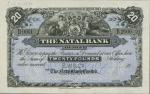  The Natal Bank Limited, a printers archival specimen £20, 18- (1893). serial number B 0001-B 2000, 
