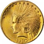 1910 Indian Eagle. MS-66 (PCGS).
