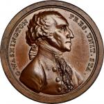Circa 1805 Sansom Medal. Original. Early Impression. Musante GW-58, Baker-71A. Bronze. Plain edge. S