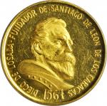 VENEZUELA. Founding of Caracas Anniversary Gold Medal, ND (1967). PCGS SP-61 Gold Shield.