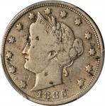 1886 Liberty Head Nickel. Fine Details--Tooled (PCGS).