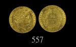 1851年法国金币20法郎。未使用1851 France Gold 20 Francs. UNC