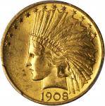 1908 Indian Eagle. Motto. MS-63 (PCGS).