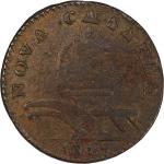 1787 New Jersey Copper. Maris 29-L, W-5075. Rarity-4. Outlined Shield. VF Details--Environmental Dam
