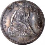 1869 Liberty Seated Silver Dollar. Proof-64 (PCGS).