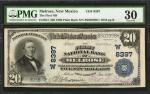 Melrose, New Mexico. $20  1902 Plain Back. Fr. 654. The First NB. Charter #8397. PMG Very Fine 30.