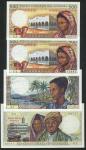 x Institut demission des Comores, Comoros, 500 francs (2), 1000 and 5000 francs, 1976, (Pick 7a, b, 