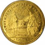 GERMANY. Regensburg. Gold Medallic 2 Ducats, ND (1742-63)-ICB. PCGS MS-63 Gold Shield.