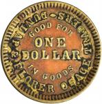 Indian Territory--Osage Agency. Undated (ca. 1872-1882) Dunlap & Florer. Good for One Dollar in Good
