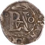 MEXICO. Cob 1/2 Real, ND (1572-89)-Mo O. Mexico City Mint. Philip II. PCGS VF-25.