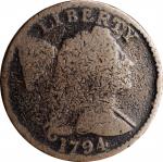 1794 Liberty Cap Cent. S-70. Rarity-2. Head of 1795. Good-4.