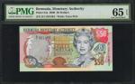 BERMUDA. Monetary Authority. 50 Dollars, 2000. P-54a. PMG Gem Uncirculated 65 EPQ.