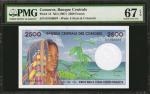 COMOROS. Banque Centrale. 2500 Francs, ND (1997). P-13. PMG Superb Gem Uncirculated 67 EPQ.