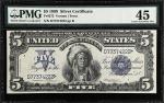 Fr. 273. 1899 $5 Silver Certificate. PMG Choice Extremely Fine 45.