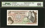 COLOMBIA. Banco de la Republica. 20 Pesos. July 20, 1974. P-409c*. RE5. Replacement.