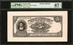 PUERTO RICO. Banco de Puerto Rico. 5 Dollars, 1909 & ND (1909). P-47p1 & 47p2. Front & Back Proof. P