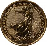 2022 Britannia 1/4oz Gold 25 Pounds. Commemorative Series. Queen Elizabeth II. Trial of the Pyx Test