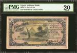 EGYPT. National Bank. 5 Pounds, 1913-19. P-13. PMG Very Fine 20.